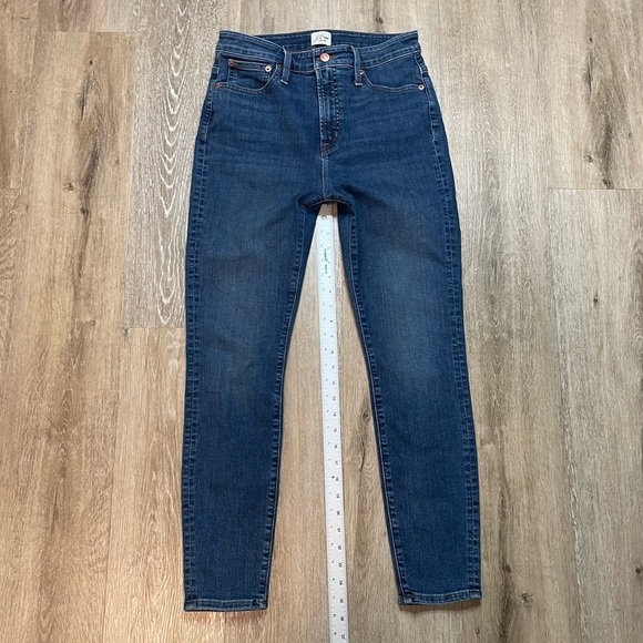 J Crew Women's Jeans Size 29 Toothpick Mid Rise Ankle Stretch Blue - Picture 9 of 16